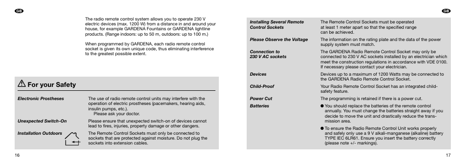 For your safety | Gardena 7875 User Manual | Page 3 / 11