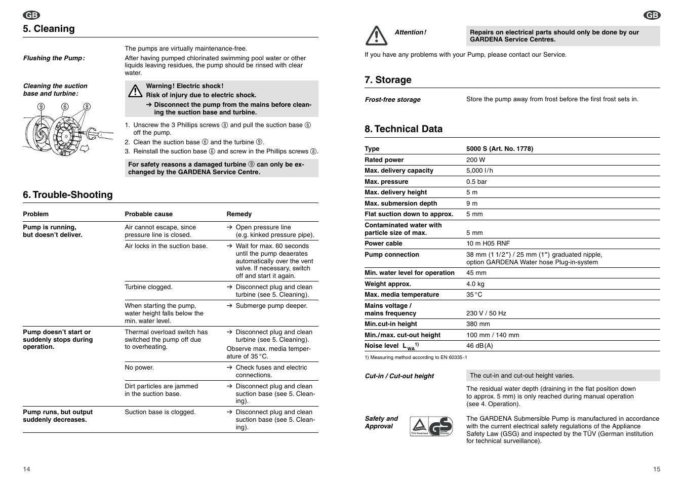 Gardena 5000 S User Manual | Page 4 / 6