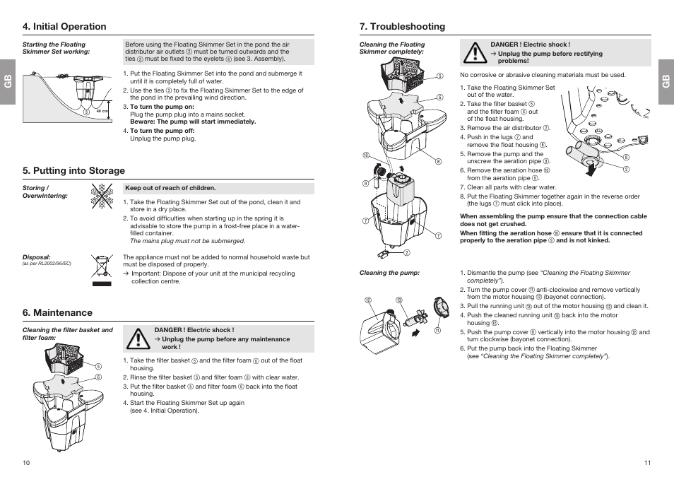 Gardena Floating Skimmer Set PS 2500 S User Manual | Page 3 / 6