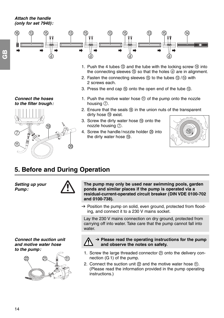 Ka l, Before and during operation | Gardena 7940 User Manual | Page 5 / 10