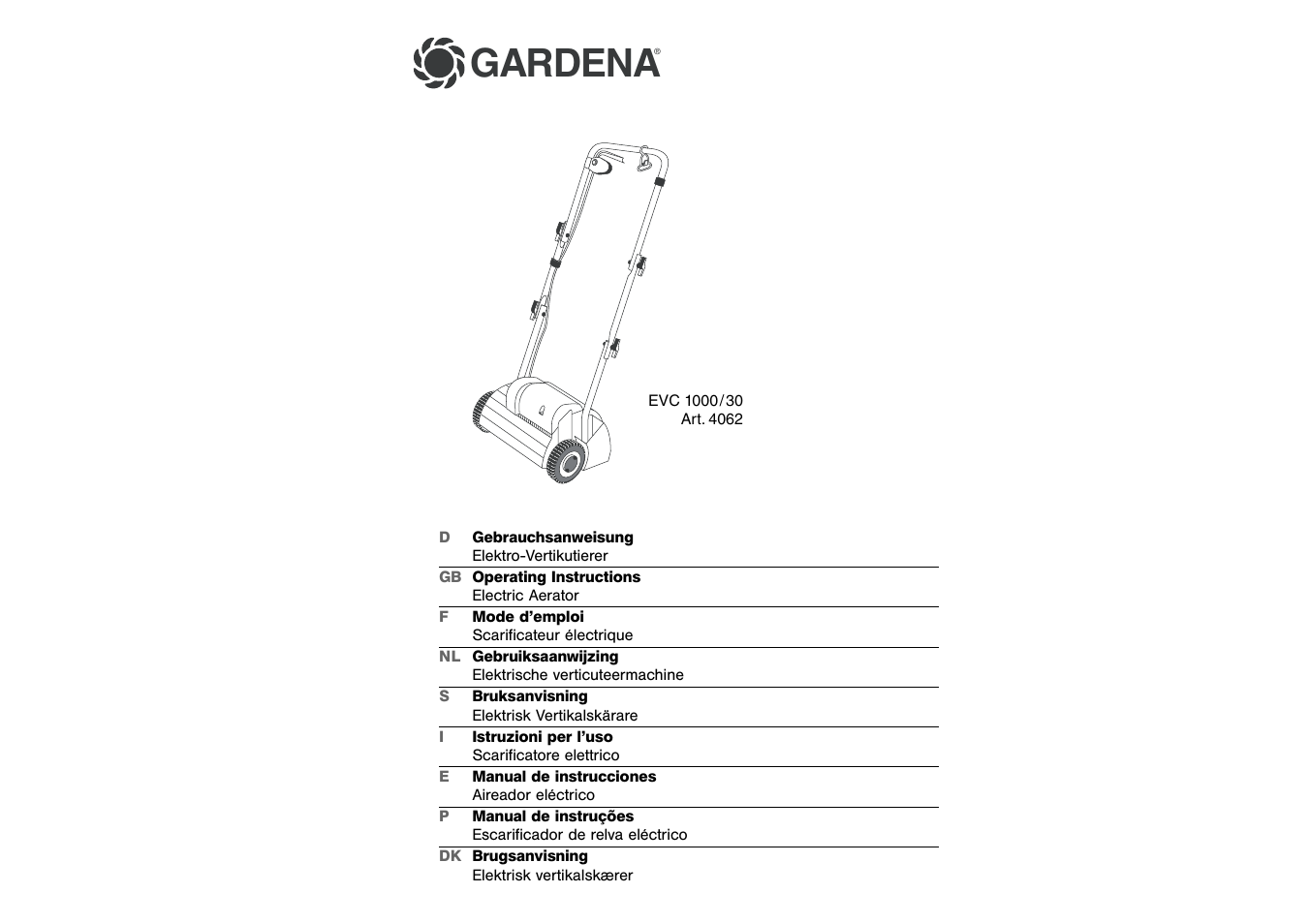 Gardena EVC 1000/30 User Manual | 7 pages