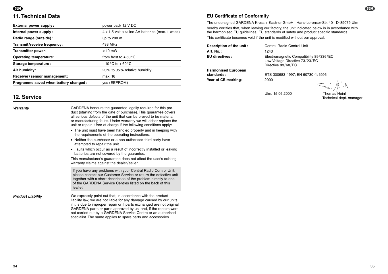 Gardena 1243 User Manual | Page 10 / 12