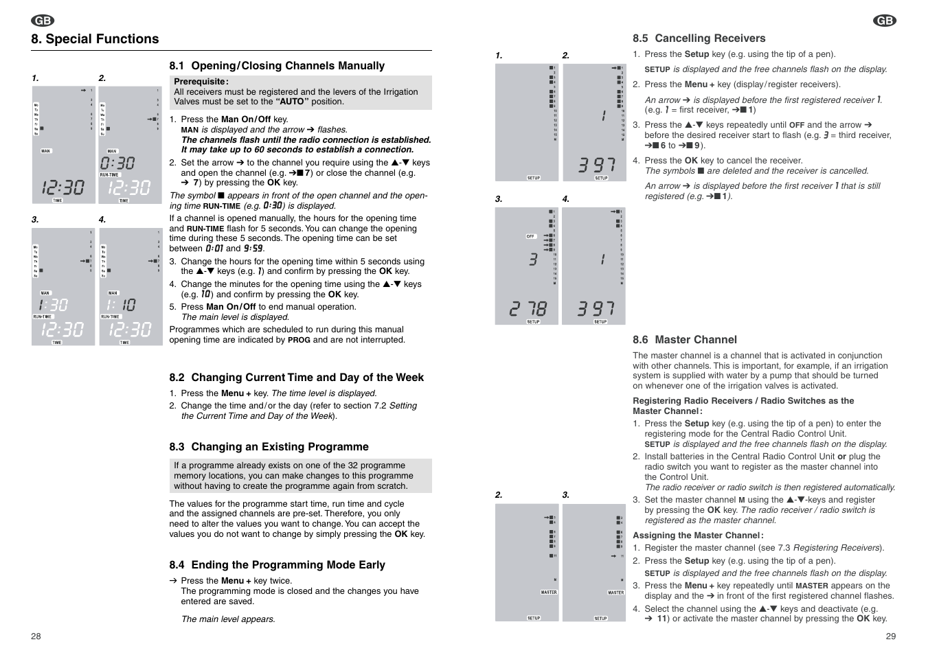 Special functions | Gardena 1243 User Manual | Page 7 / 12