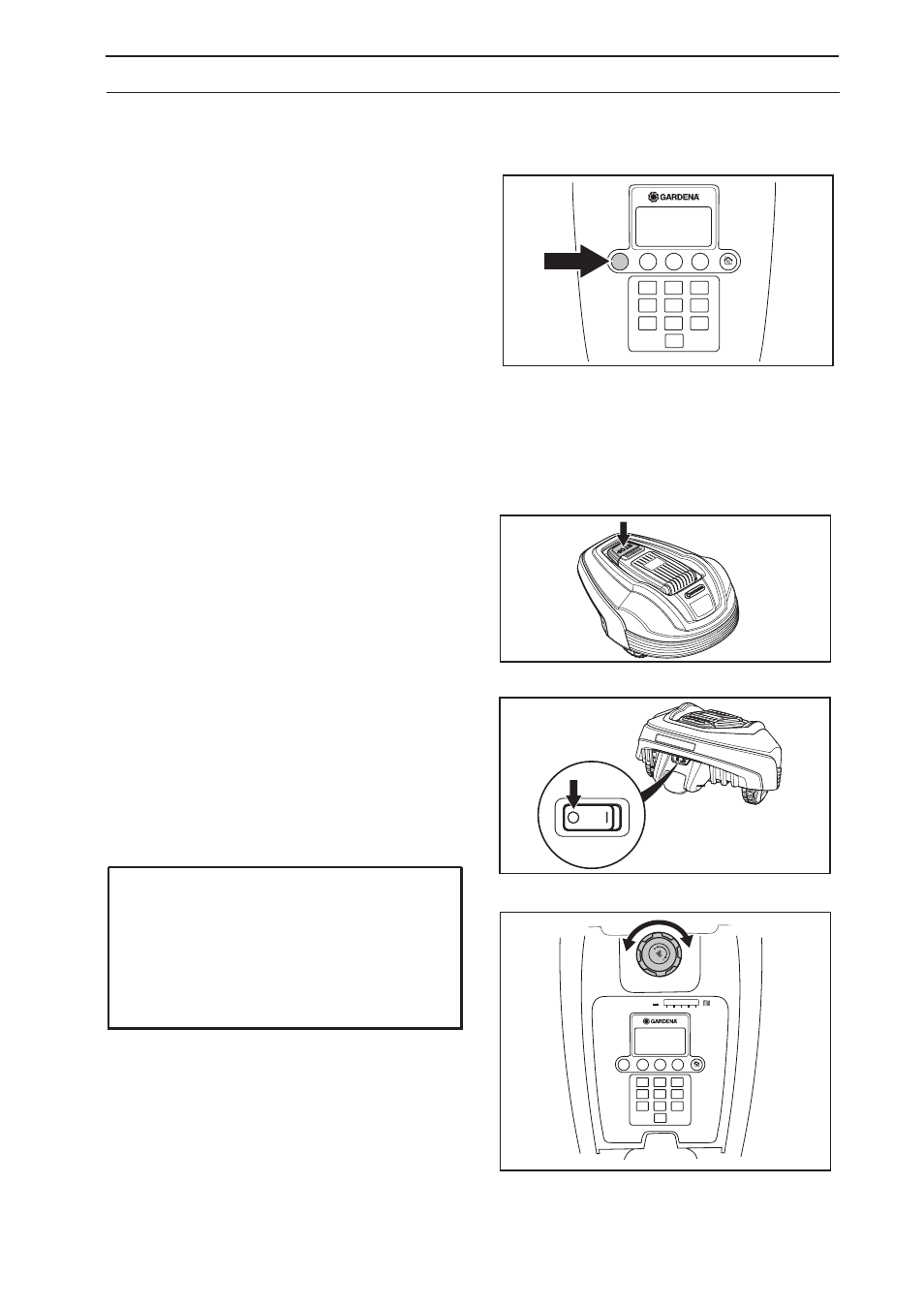 3 starting, 4 stopping, 5 switching off | 6 adjusting the cutting height | Gardena Robitc Lawn Mower R40Li User Manual | Page 35 / 70