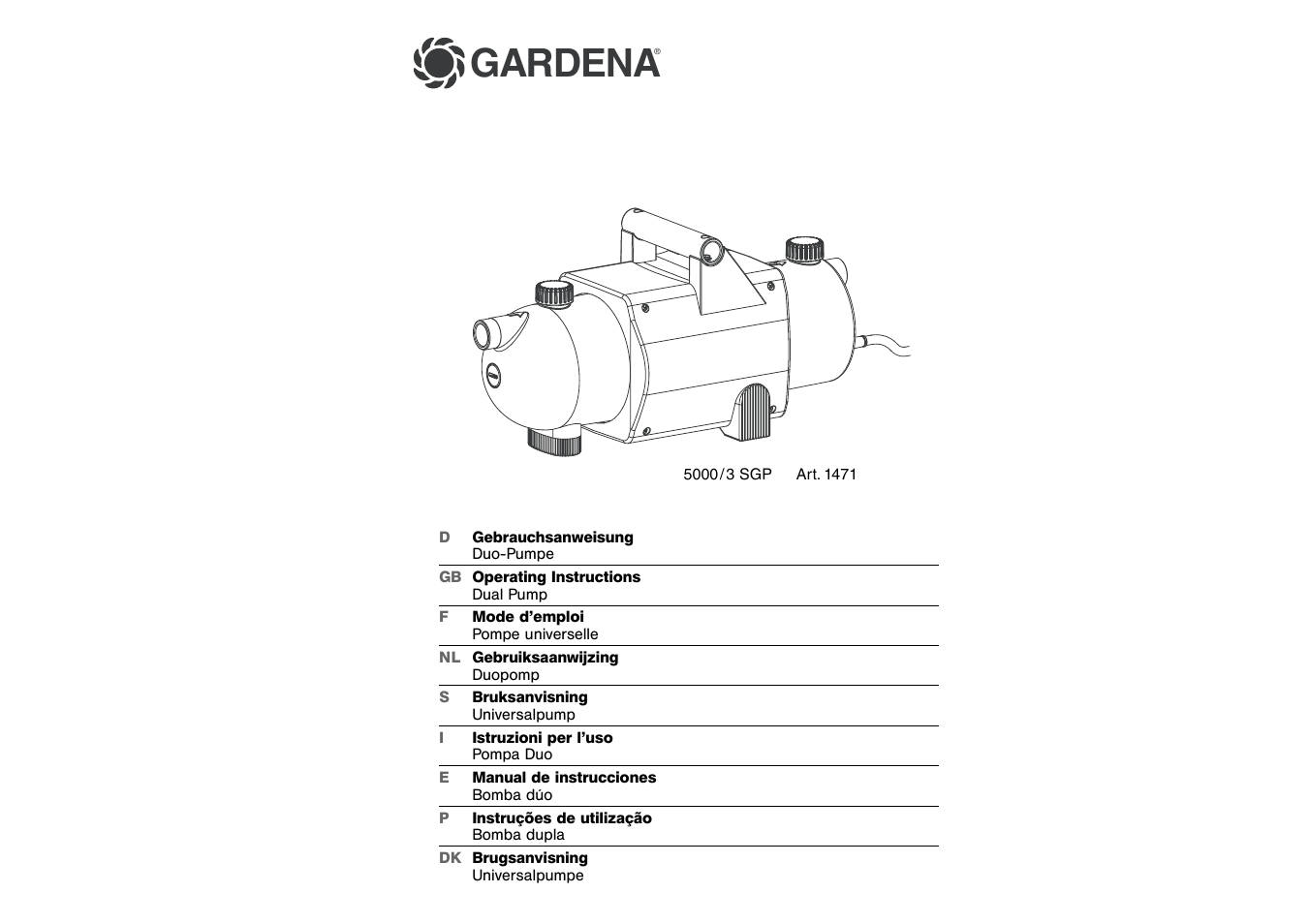 Gardena Gardna 1471 User Manual | 7 pages