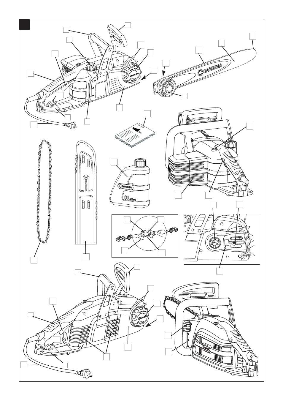 Gardena Electric Chainsaw CSI4020-X User Manual | Page 3 / 21