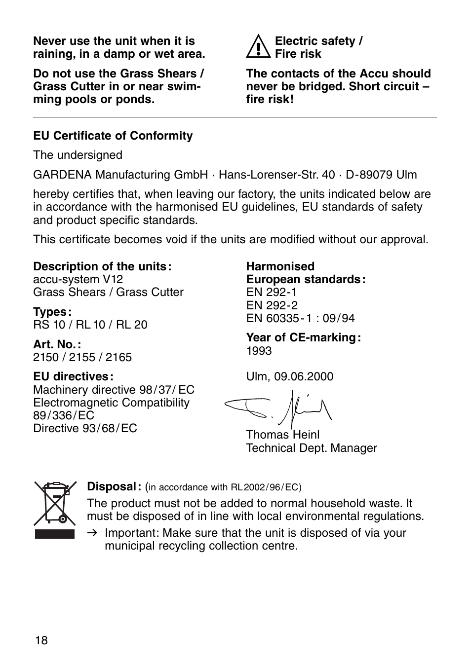 Gardena accu-system V12 RL 10 User Manual | Page 7 / 11