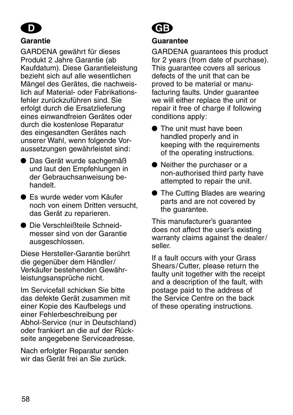 Gardena accu-system V12 RL 10 User Manual | Page 8 / 11
