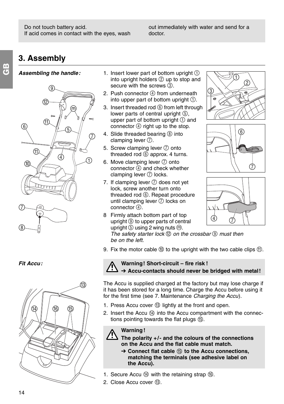Assembly, 78 e f c d | Gardena ART 4026 380 AC User Manual | Page 4 / 13