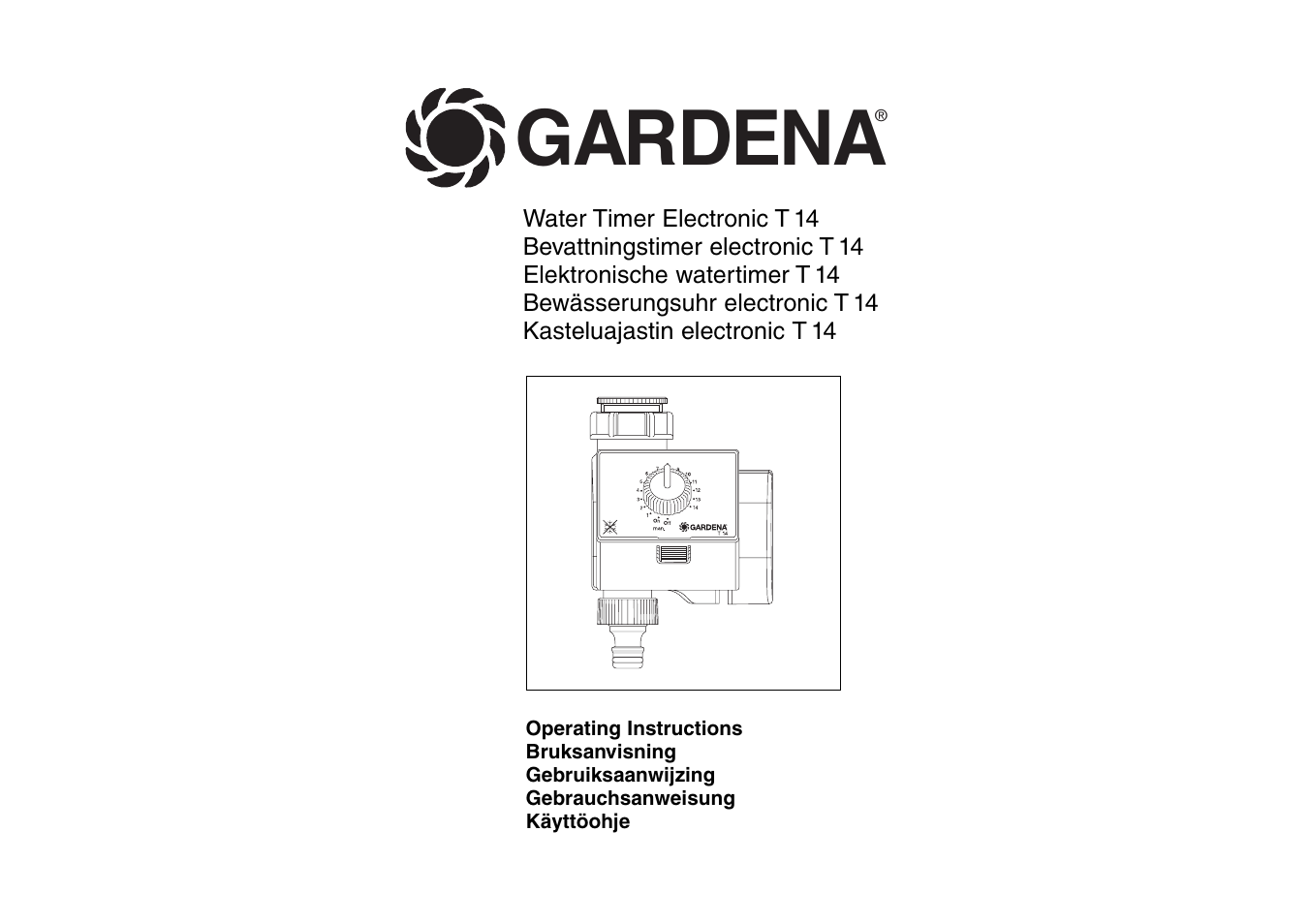 Gardena Water Timer Electronic T14 User Manual | 8 pages