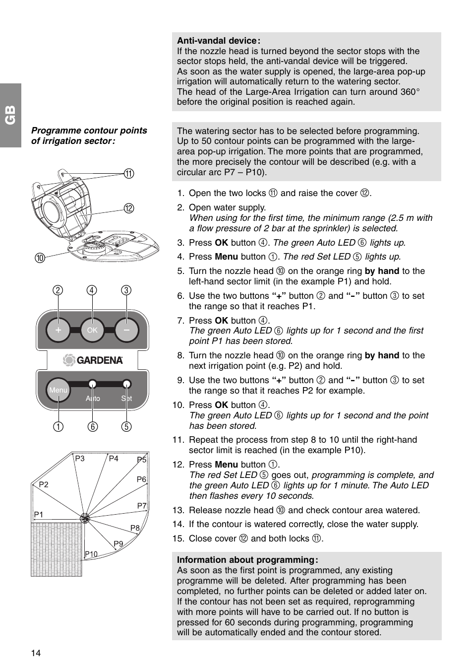 Gardena AquaContour automatic Pop-up 1559 User Manual | Page 5 / 12