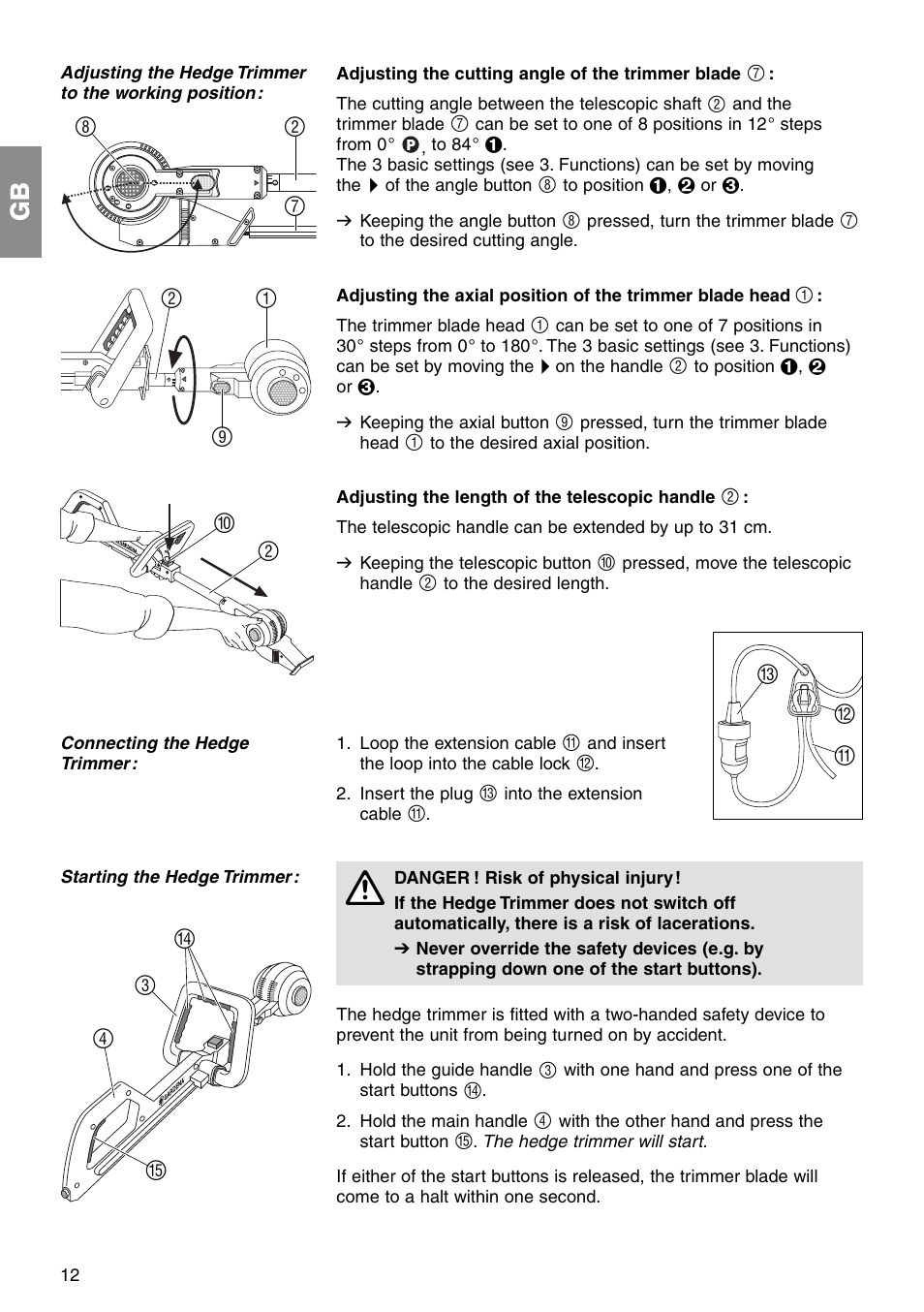 Ca b | Gardena THS 400 User Manual | Page 5 / 11