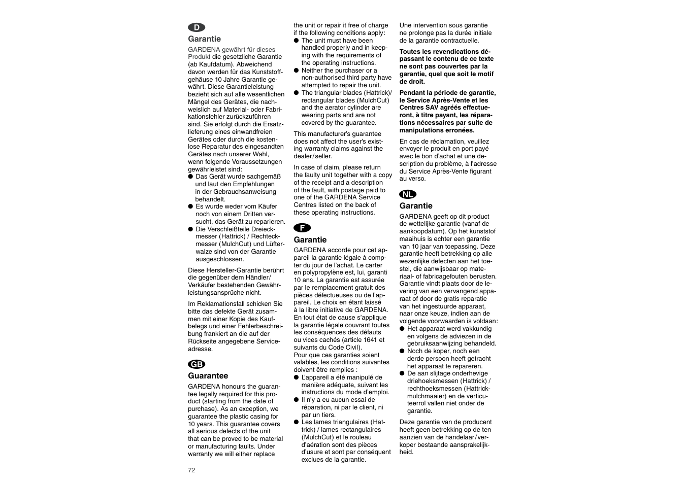 Gardena MulchCut HE HE32 User Manual | Page 9 / 10