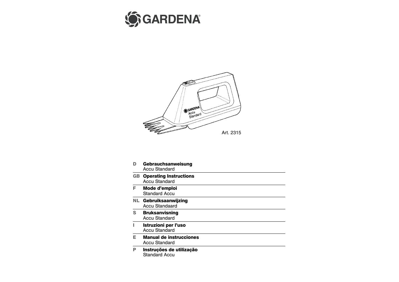 Gardena 2315 User Manual | 7 pages