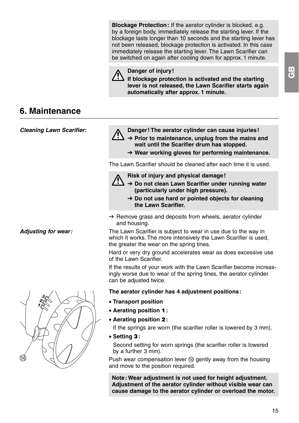 Maintenance | Gardena ES 500 User Manual | Page 6 / 12