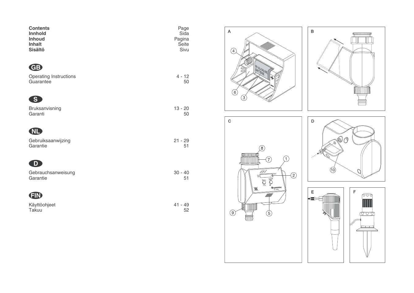 Gardena 1820 User Manual | Page 2 / 9