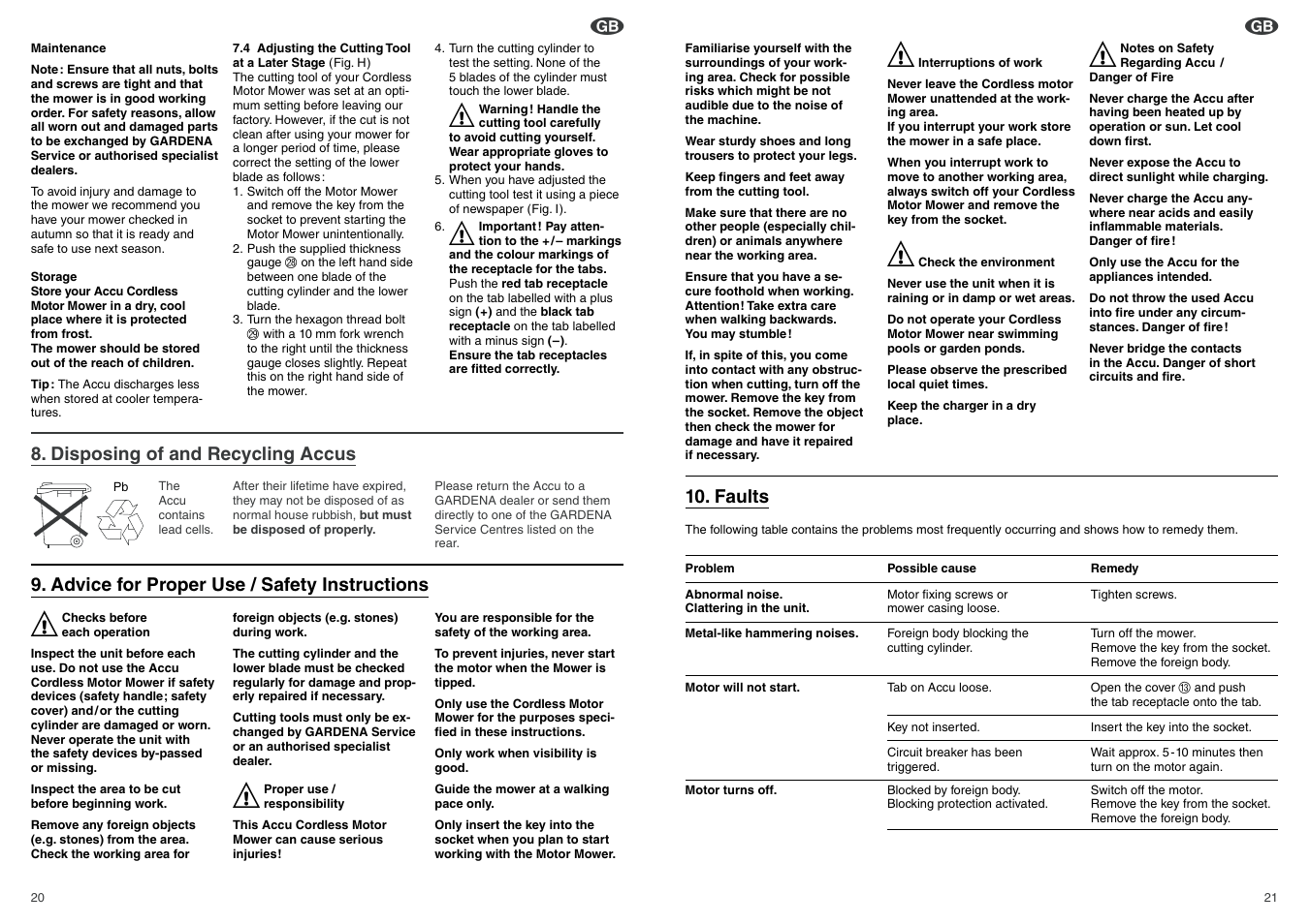 Gardena RM330 User Manual | Page 6 / 9
