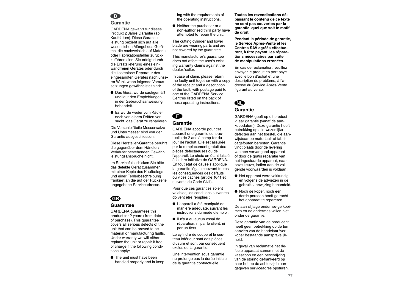 Gardena RM330 User Manual | Page 8 / 9