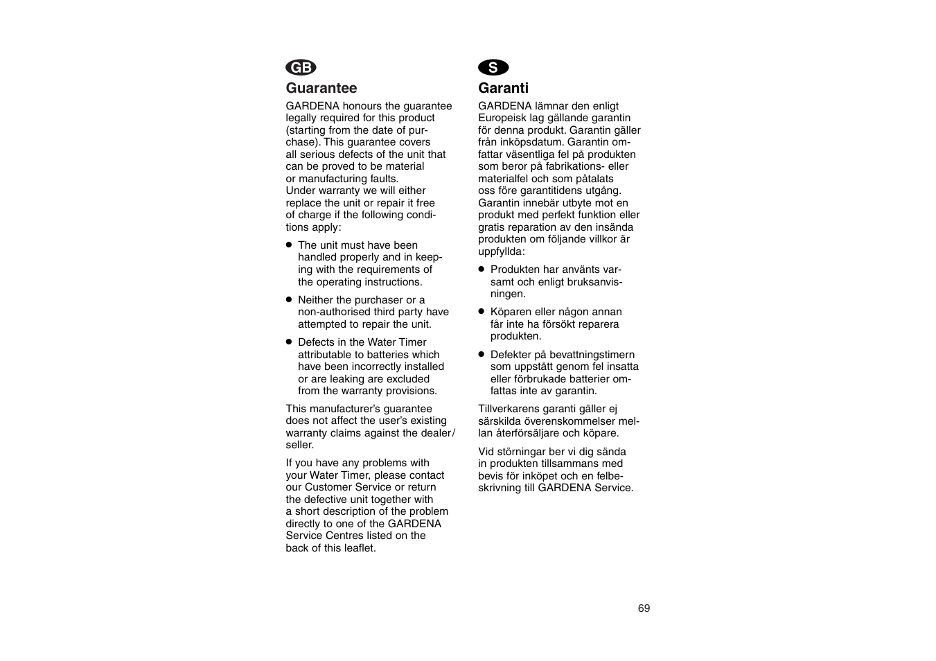 Gardena Water Timer Electronic T 1030 User Manual | Page 10 / 11