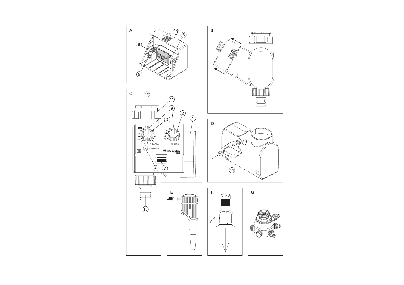 Gardena Water Timer Electronic T 1030 User Manual | Page 2 / 11