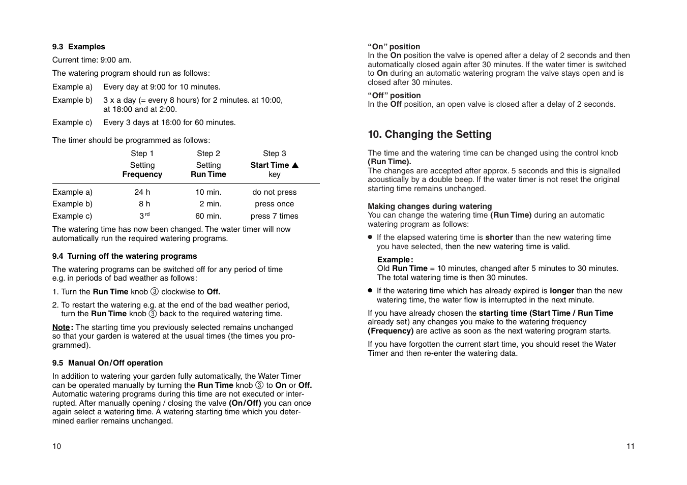 Gardena Water Timer Electronic T 1030 User Manual | Page 6 / 11