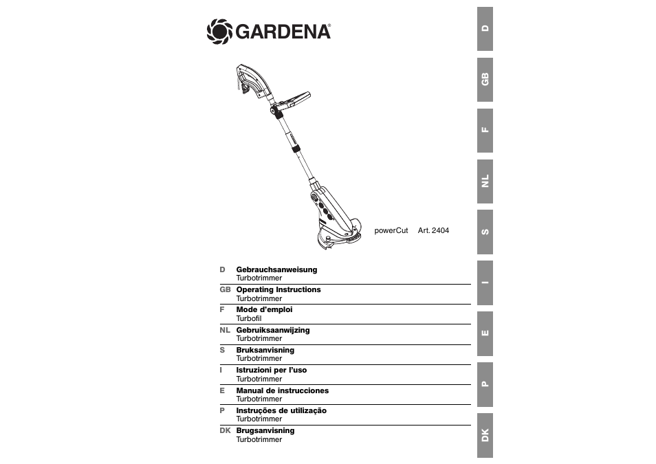 Gardena Lawn Mower User Manual | 8 pages