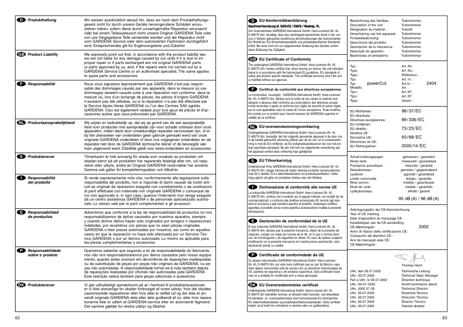 Gardena Lawn Mower User Manual | Page 6 / 8