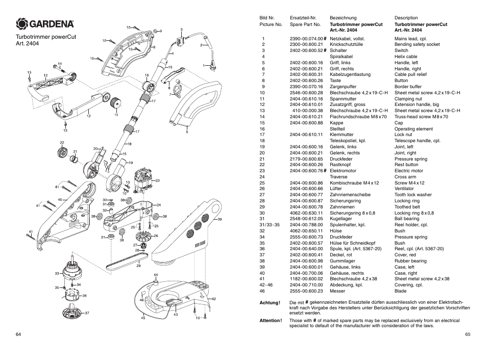 Gardena Lawn Mower User Manual | Page 7 / 8