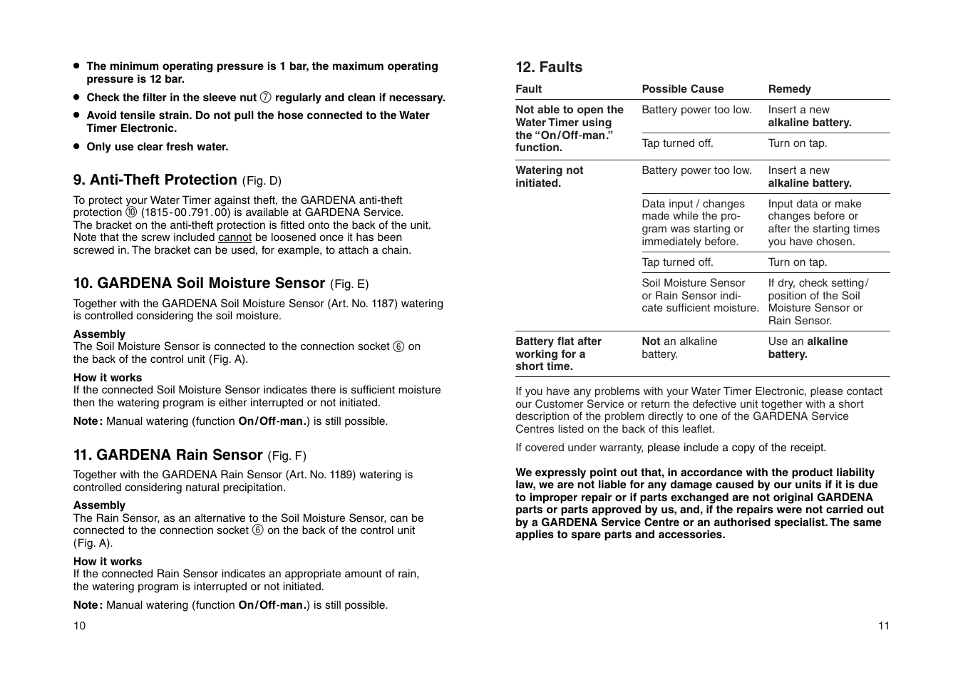 Gardena Water Timer Electronic T 14 e User Manual | Page 6 / 9