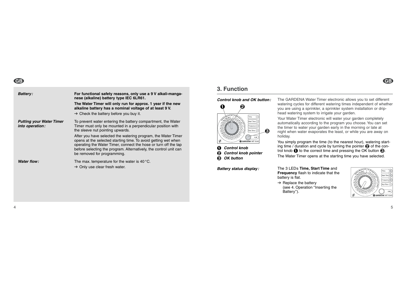 Gardena WT1030 User Manual | Page 3 / 10