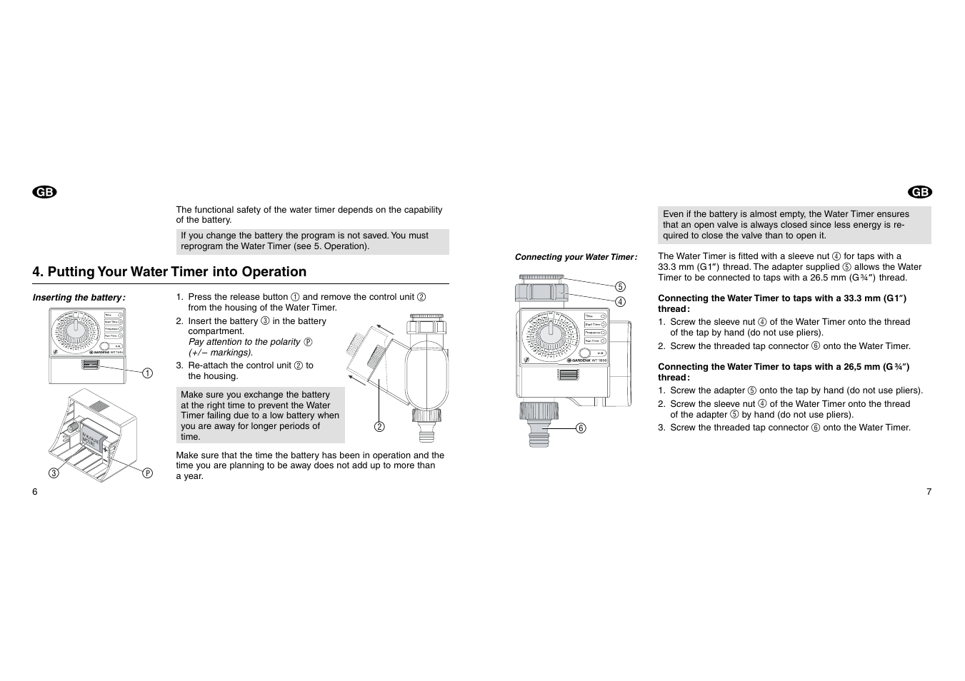 Gardena WT1030 User Manual | Page 4 / 10