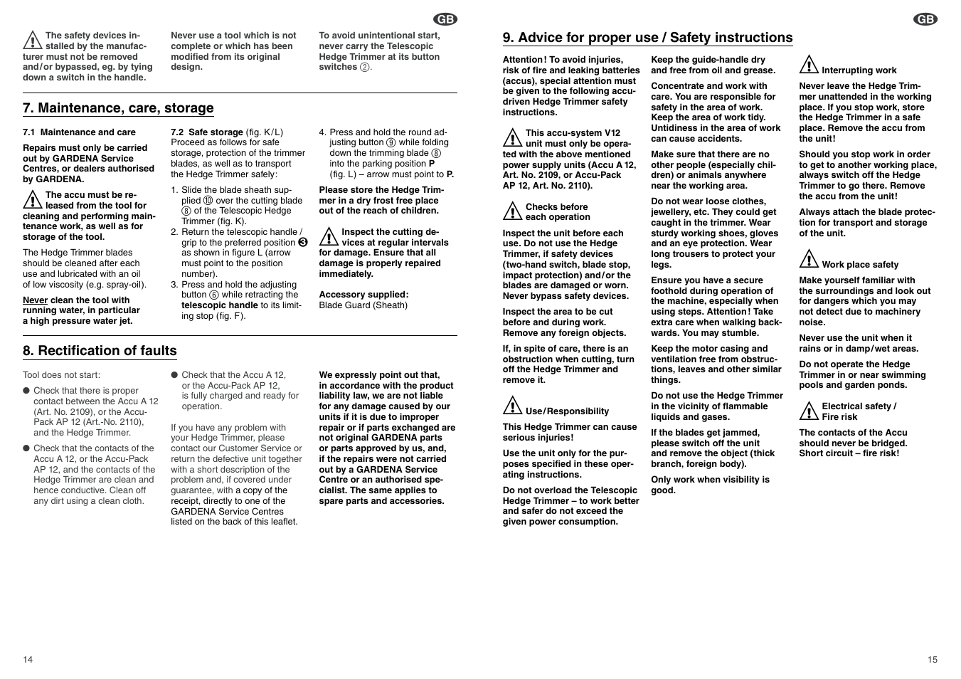 Gardena THS 42 User Manual | Page 6 / 9