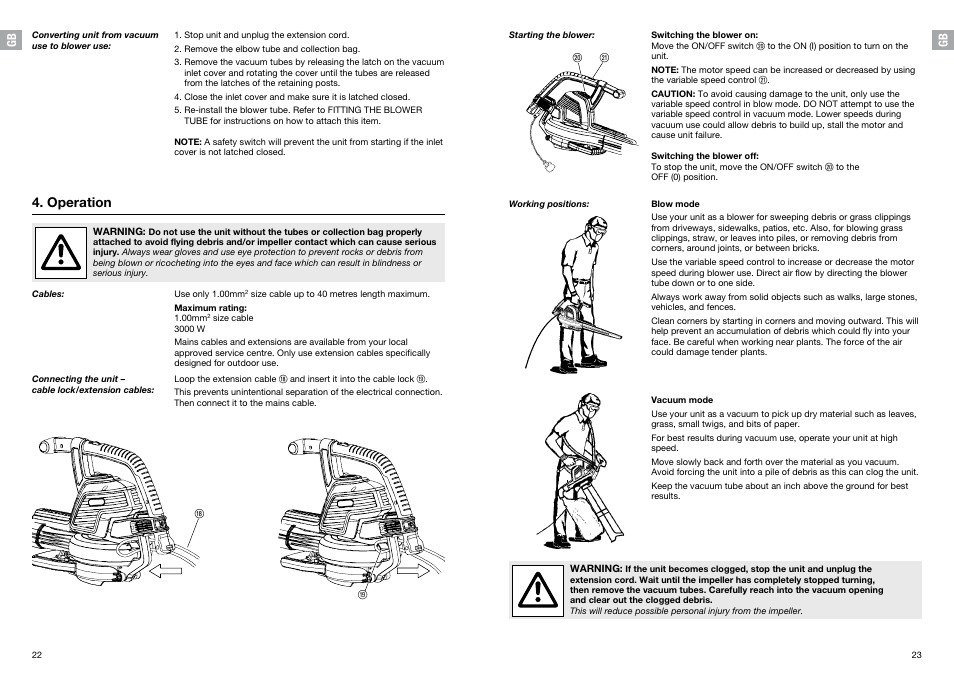 Operation | Gardena ErgoJet EJ3000 User Manual | Page 5 / 10