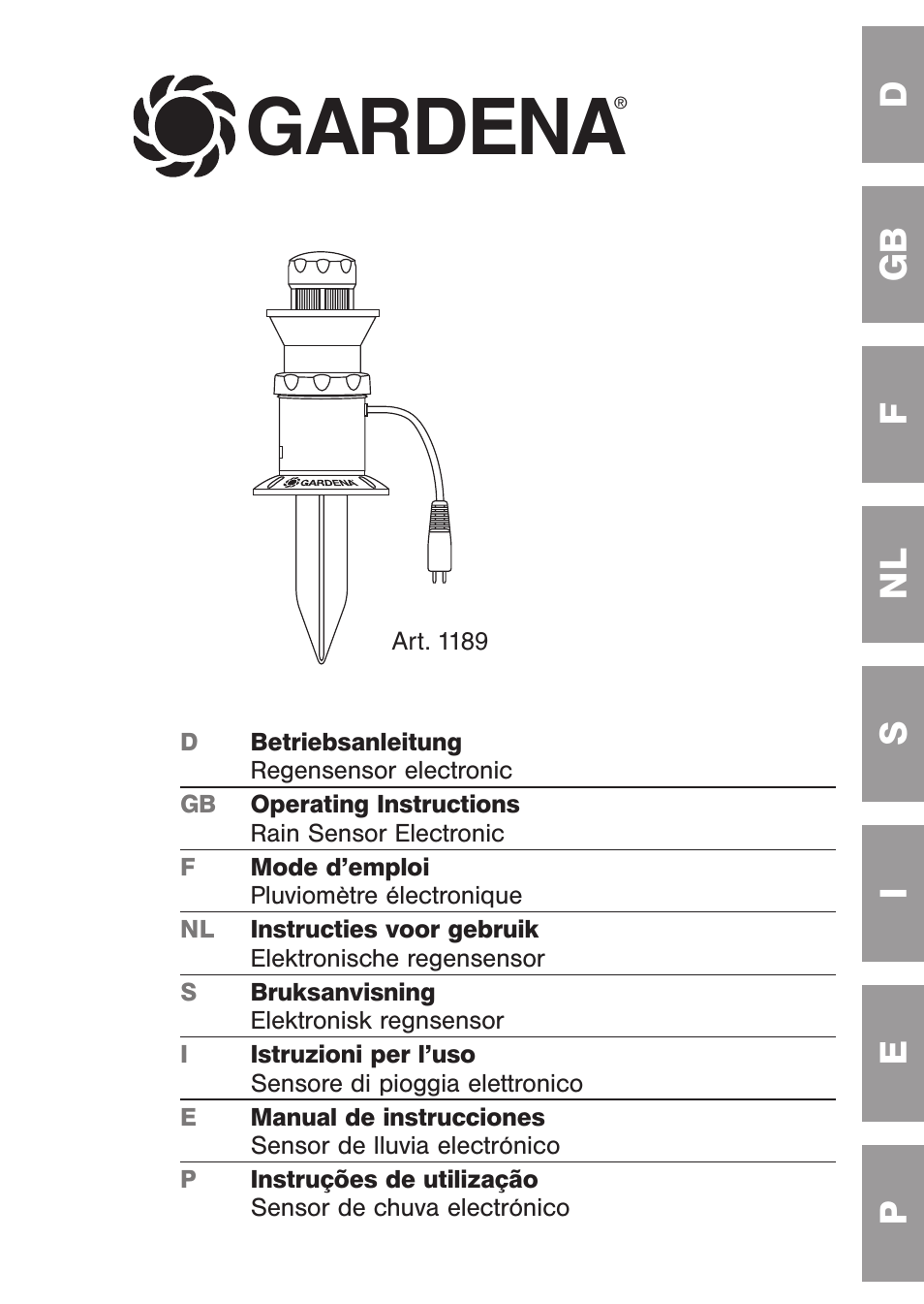 Gardena 1189 User Manual | 16 pages