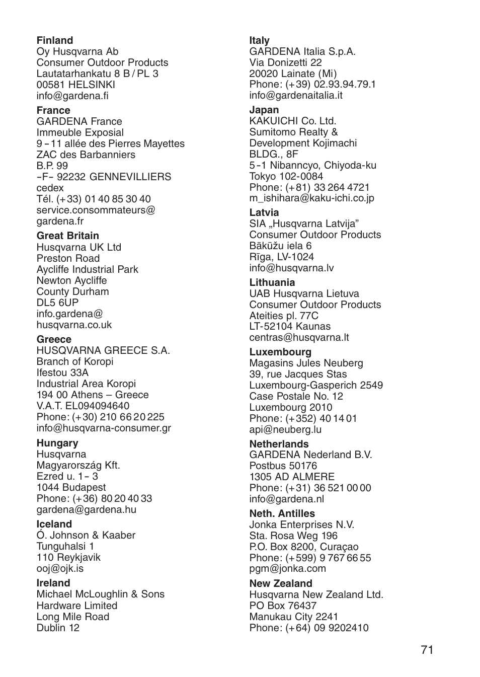 Gardena 1189 User Manual | Page 15 / 16