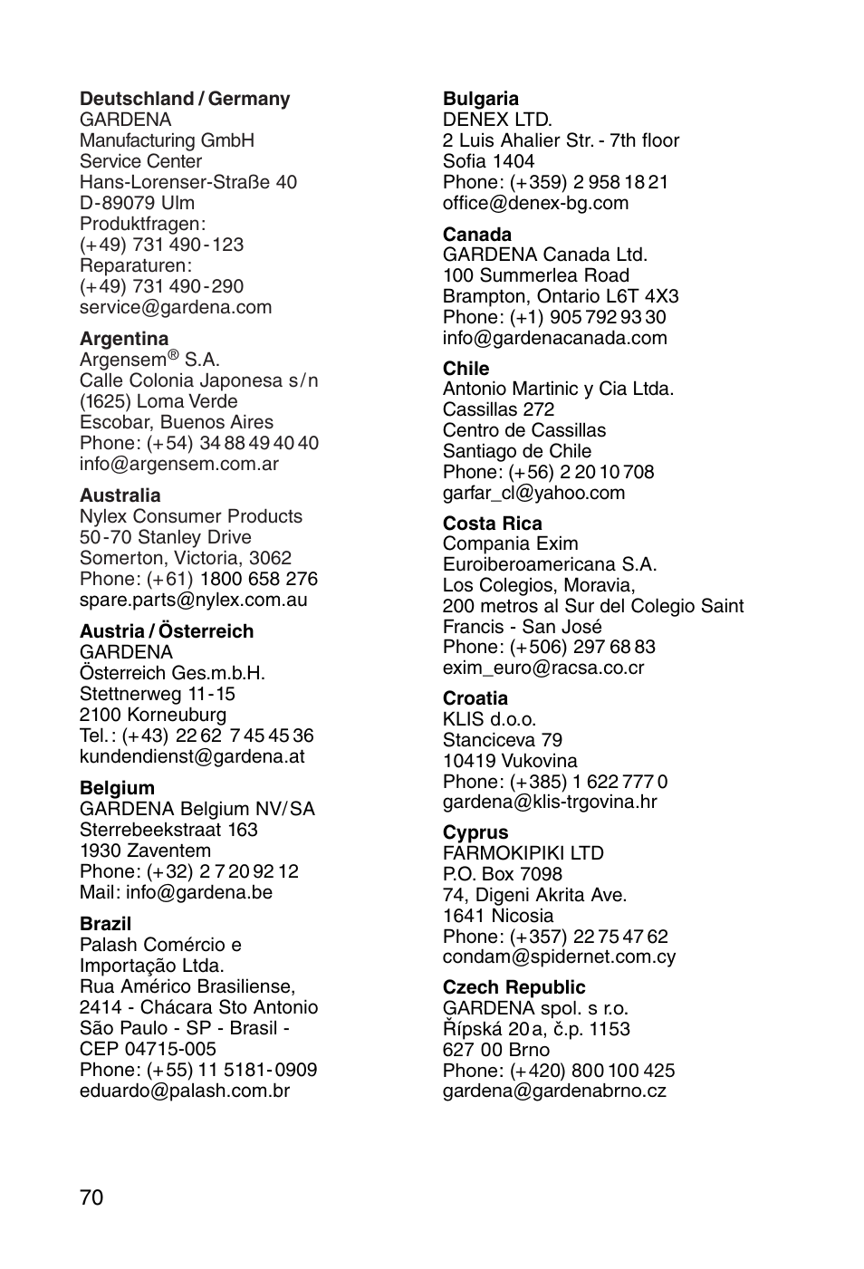 Gardena ART.1189 User Manual | Page 14 / 16