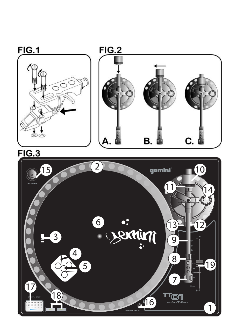 Tt-01mkii | Gemini TT-01mkii User Manual | Page 3 / 16