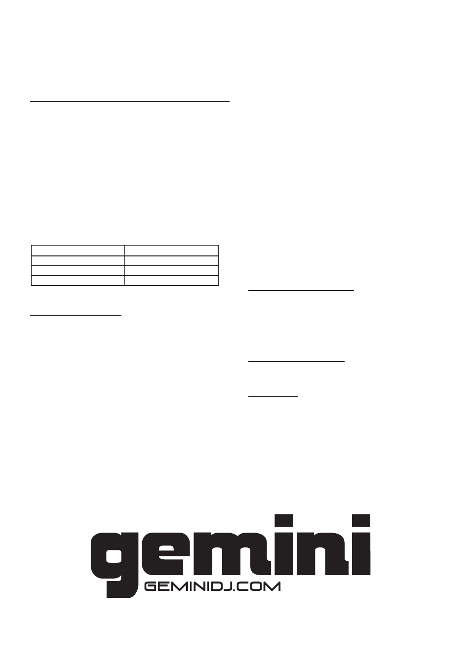 Connections, Operating instructions, Interrupting play | Adjusting the pitch control, Specifications, Adjusting the anti-skating control, Table a, Basic operation, General | Gemini TT-01mkii User Manual | Page 5 / 16