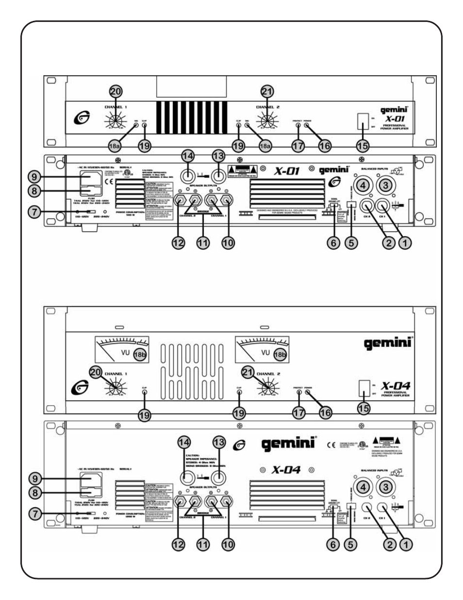 Gemini X-01 User Manual | Page 3 / 16
