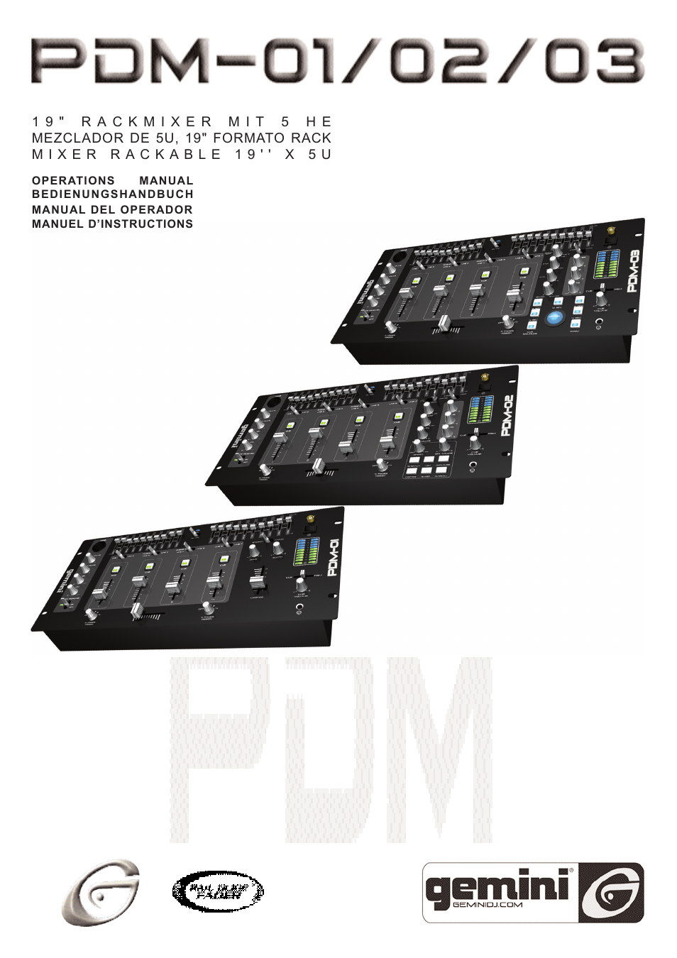 Gemini PDM-01 User Manual | 20 pages