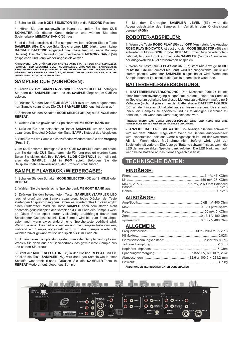 Gemini PDM-01 User Manual | Page 11 / 20