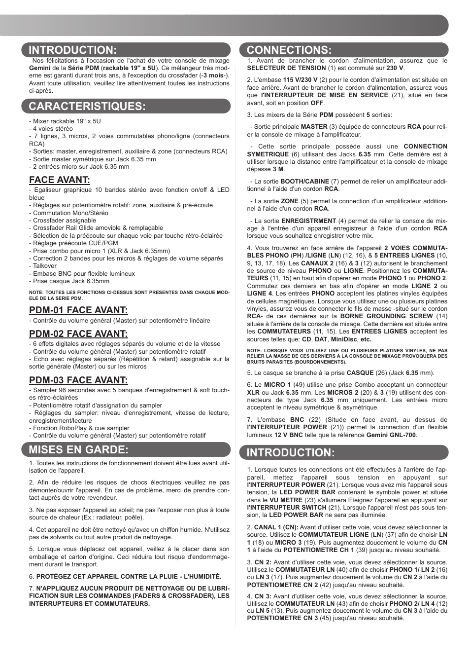 Gemini PDM-01 User Manual | Page 15 / 20