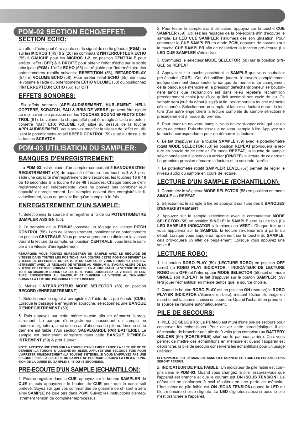 Gemini PDM-01 User Manual | Page 17 / 20
