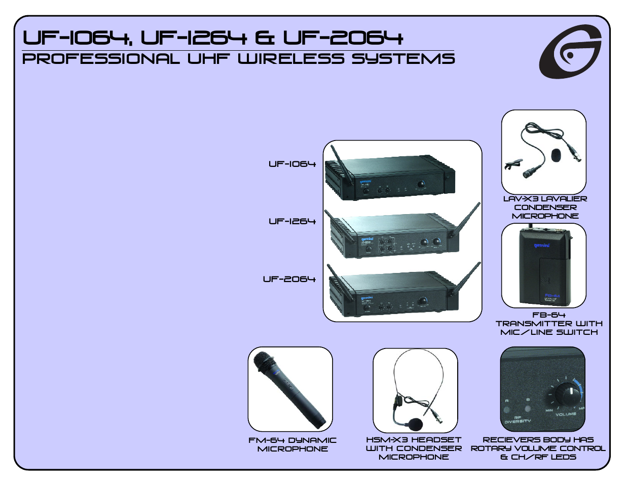 Gemini UF-1264  EN User Manual | 1 page