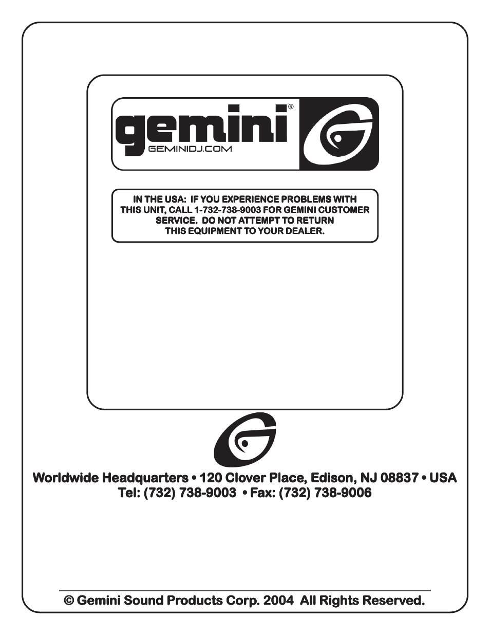 Gemini sound pr | Gemini GXA 750 User Manual | Page 16 / 16