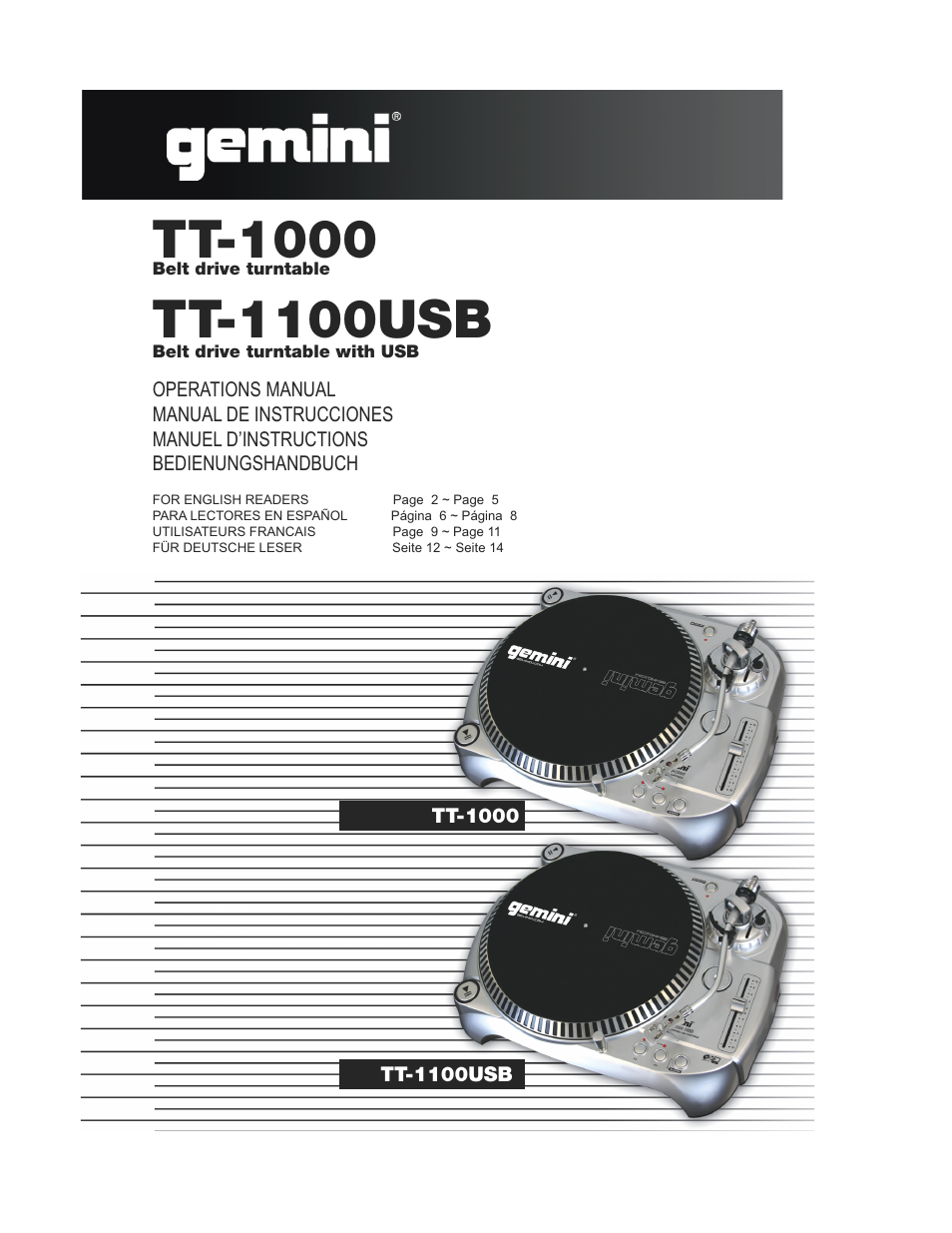 Gemini TT-1000 User Manual | 17 pages
