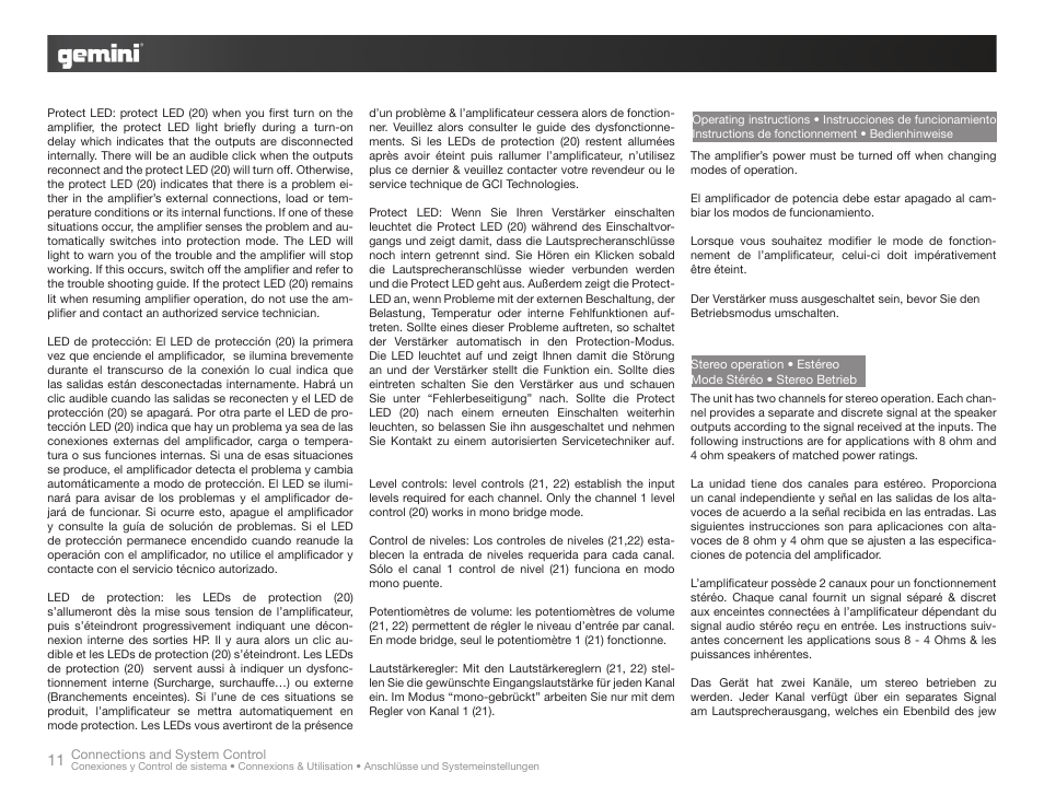 Gemini XGA-5000 User Manual | Page 11 / 23