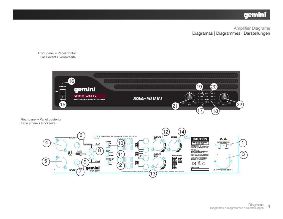 Gemini XGA-5000 User Manual | Page 4 / 23