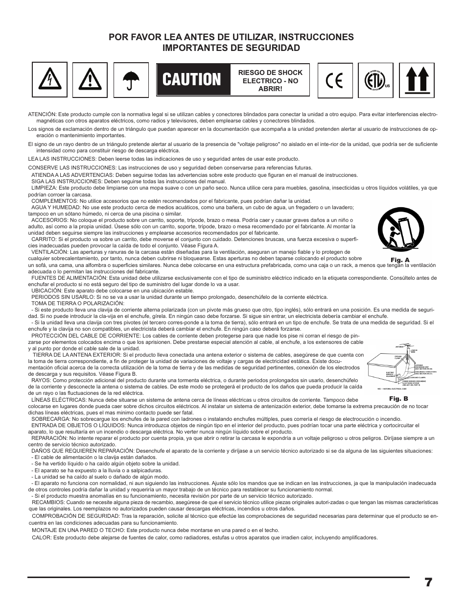 Caution | Gemini CDM-3600 User Manual | Page 7 / 23