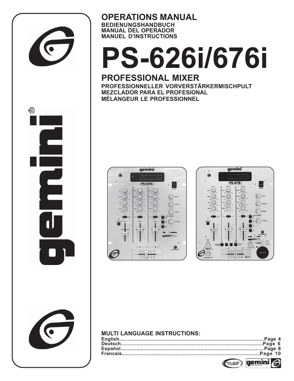 Gemini PS-676i User Manual | 12 pages